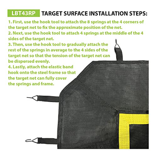 Champion Sports Replacement Target And Springs For Lbt43 Lacrosse Rebounder, Black And Yellow, (Model: Lbt43Rp) #TOP5