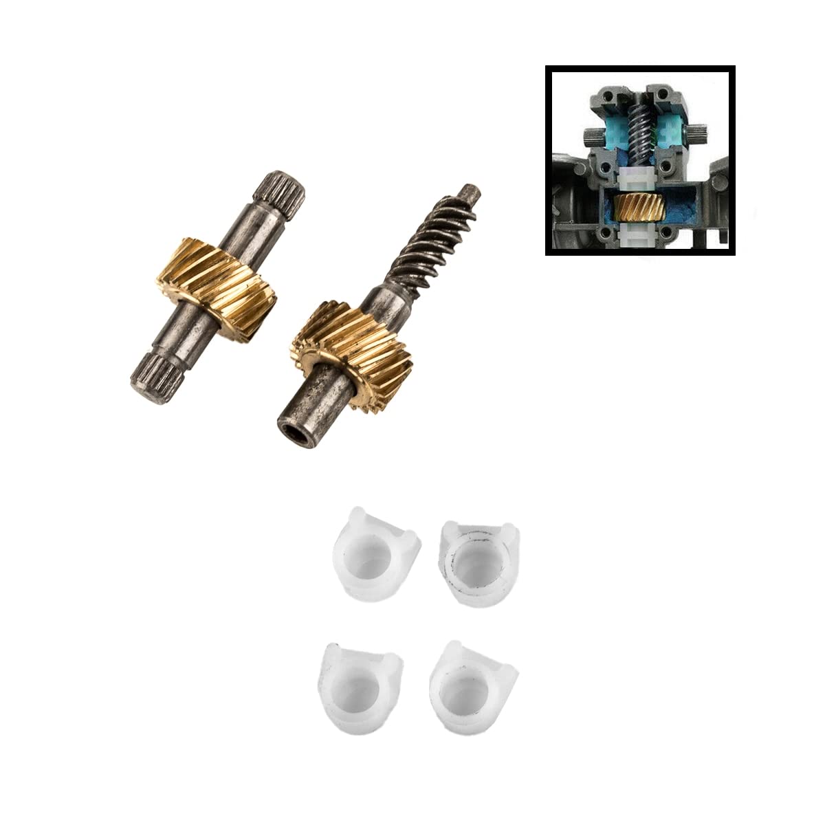 LST Reparaturset für Cabrio Verdeckmotor Verdeckhaken Verriegelung Austauschset, Zahnräder zur Instandsetzung der Dachverriegelung kompatibel mit BMW E36 E46