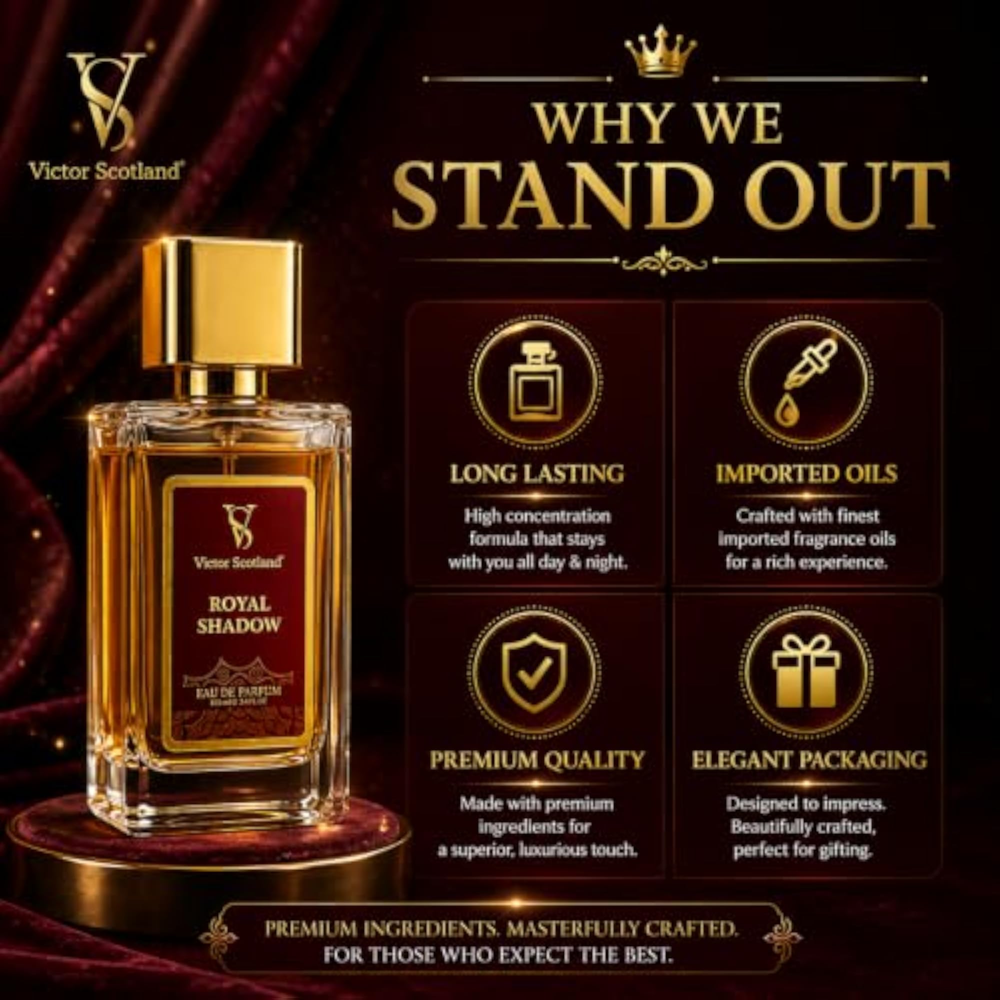 Royal Shadow Eau De Parfum 100 ml, Luxury Fragrance