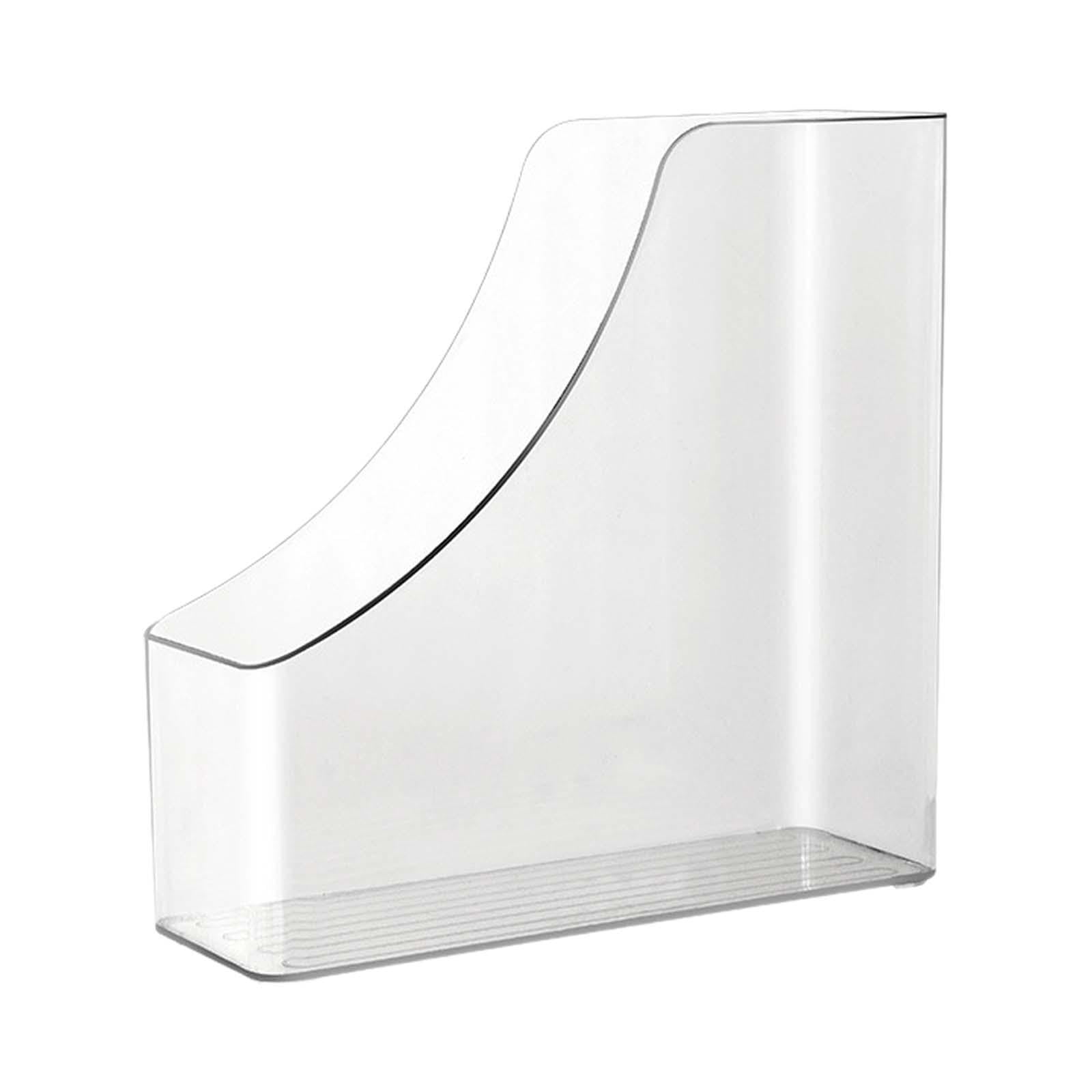 Alcxazs Durable Document Rack File Folder Organizer Efficiently Store Papers And Magazines Office Organized With Clear Clear Acrylic Magazine File Holder Desk