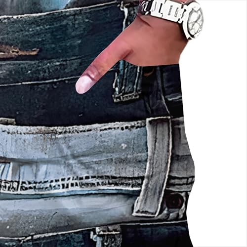Image of SUZONANA Plus Size Denim Print Maxi Dresses for Curvy Women Casual Blue Jean Dress Summer Short Sleeve Tshirt Western Cowgirl Outfits 5XL