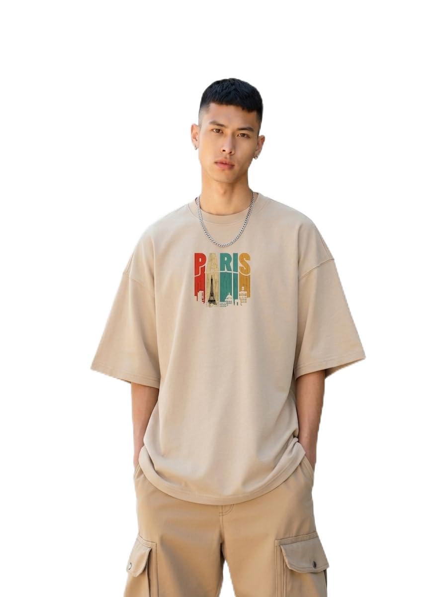 WEARSOUL Trendy Men's Dropshoulder Oversized T-Shirt for Men|Printed Round Neck |Oversized Loose Fit |Cotton |Five Sleeve... - Review, Price and Buying Guide