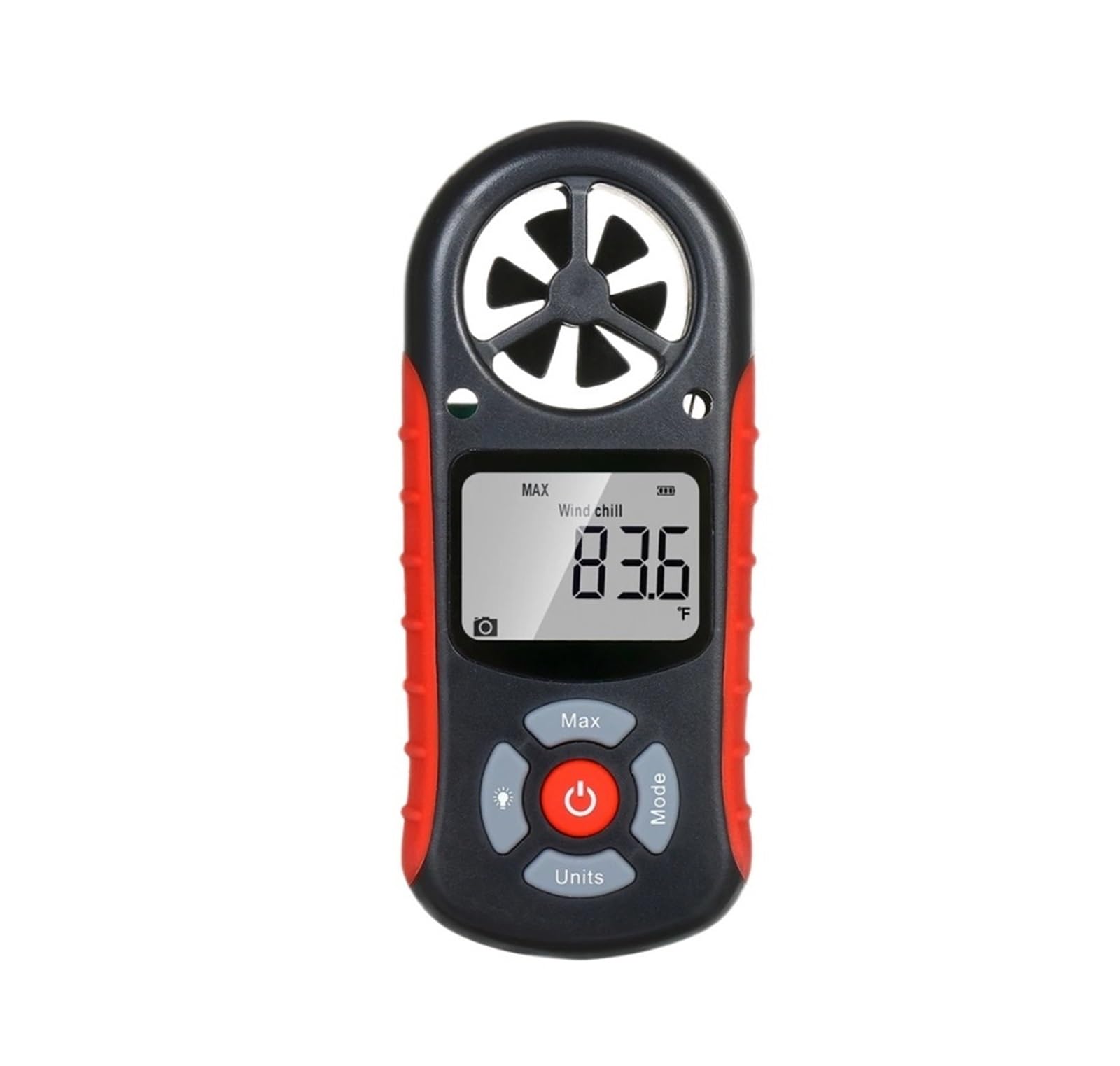 Anemómetro digital, Anemómetro Digital 8 En 1, Medidor De Velocidad Del Viento Mano Para Medir La Temperatura Y El Frío Con Pantalla LCD Retroiluminada