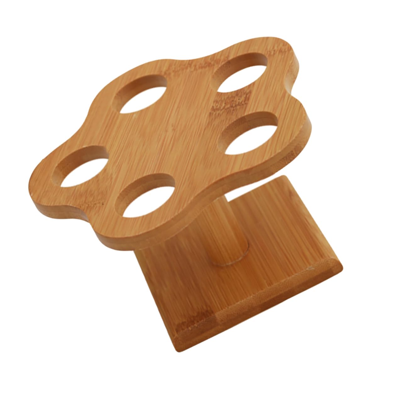 Photo 1 of Cabilock Japanese Hand Roll Storage Rack Ice Cone Holder 5 Hole Bamboo Stand Dessert Display for Home Kitchen Dining Table Accessory