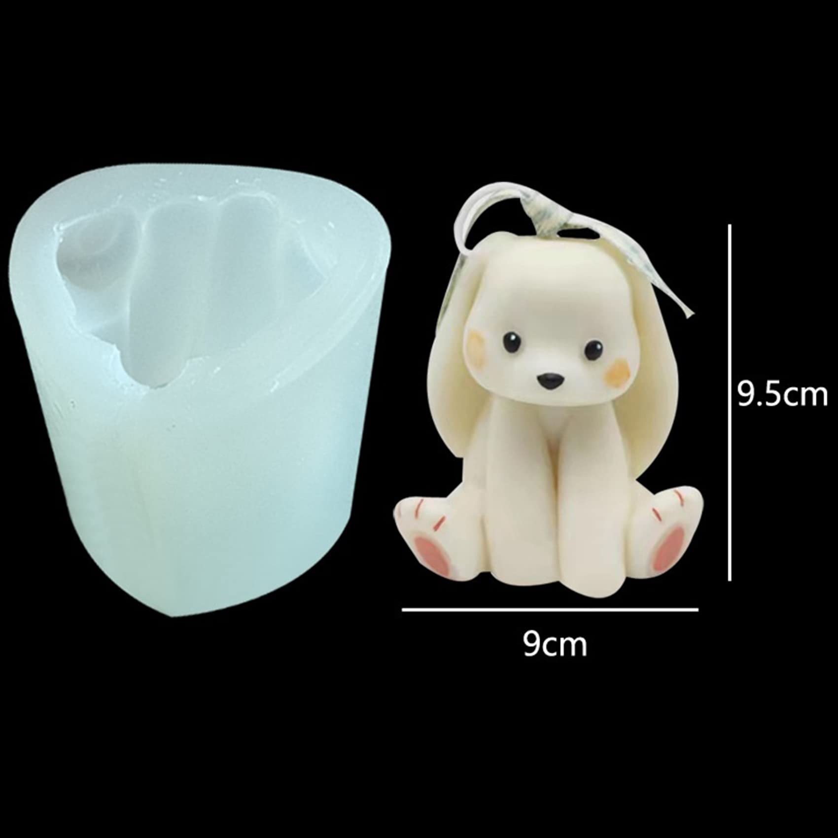 Forma do świec, DIY 3D Cute epoksydowa forma silikonowa do świec zapachowych (9,5 x 9 cm)
