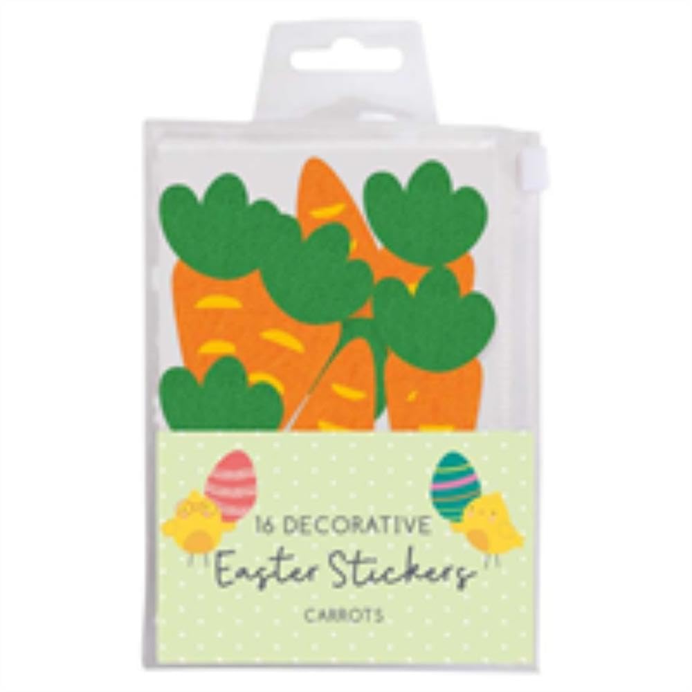 Srv Hub Multi 16X Foam Carrot Shaped Cutouts Stickers