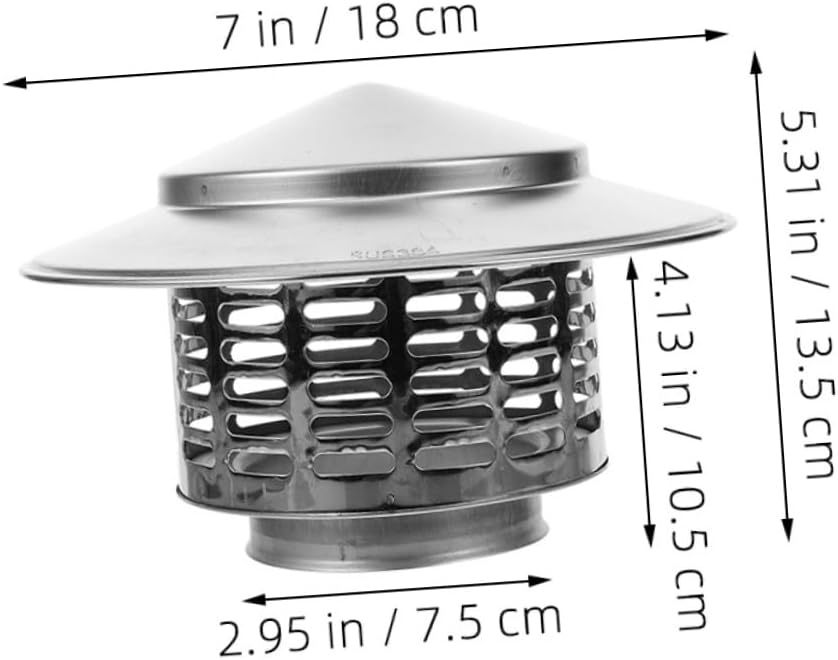4pcs Stainless Steel Chimney Cap Top Rainproof Vent Cover for Home Chimney Rain Hat