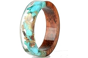 Women's Wooden Rings Transparent Acrylic Resin Wood Style