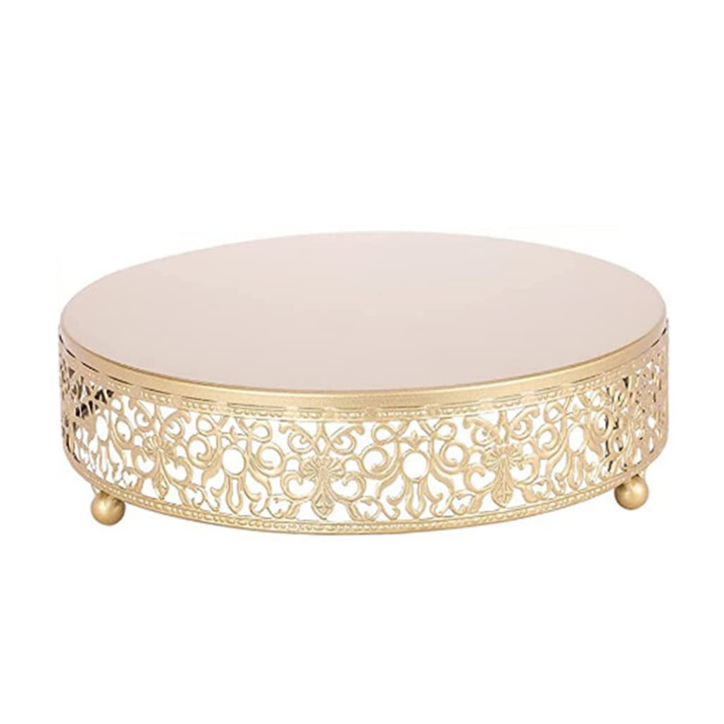 Tsawntd Gold Cake Stand metal Cupcake Display Stand Glossy Metallic Finish Holder for Wedding Birthday Afternoon Tea M 9.8 In cupcake cake holder dessert display