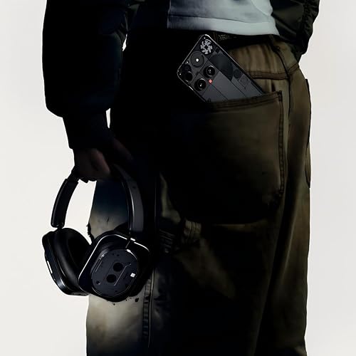 Miniatura 4 de Nothing Auriculares (1) Auriculares híbridos con cancelación activa de ruido, auriculares inalámbricos sobre la oreja con 6 micrófonos, 80 horas de