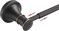 BESy Adjustable 16-26 Inch Oil Rubbed Bronze Towel Bar - Rustproof Stainless Steel Wall Mount Bathroom Holder