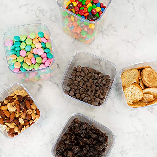 DRAGONN 6 Piece Airtight Food Storage Container Set, Keeps Food Fresh & Dry - Durable Plastic - BPA-Free, 6 Piece Set, DN-KW-FS06