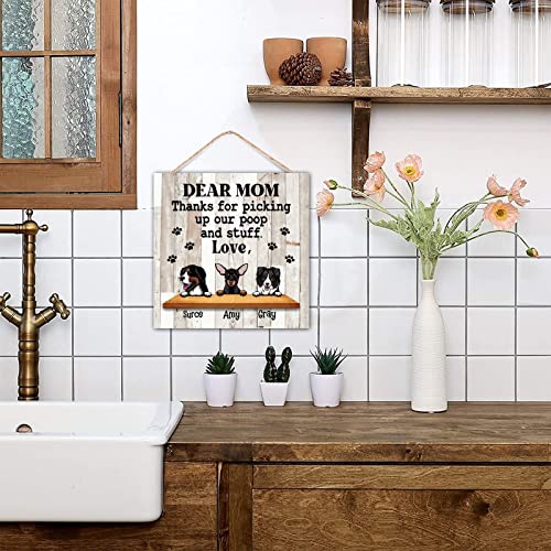 Placa de pared personalizada con foto de perro de madera de palé CustonCares 6