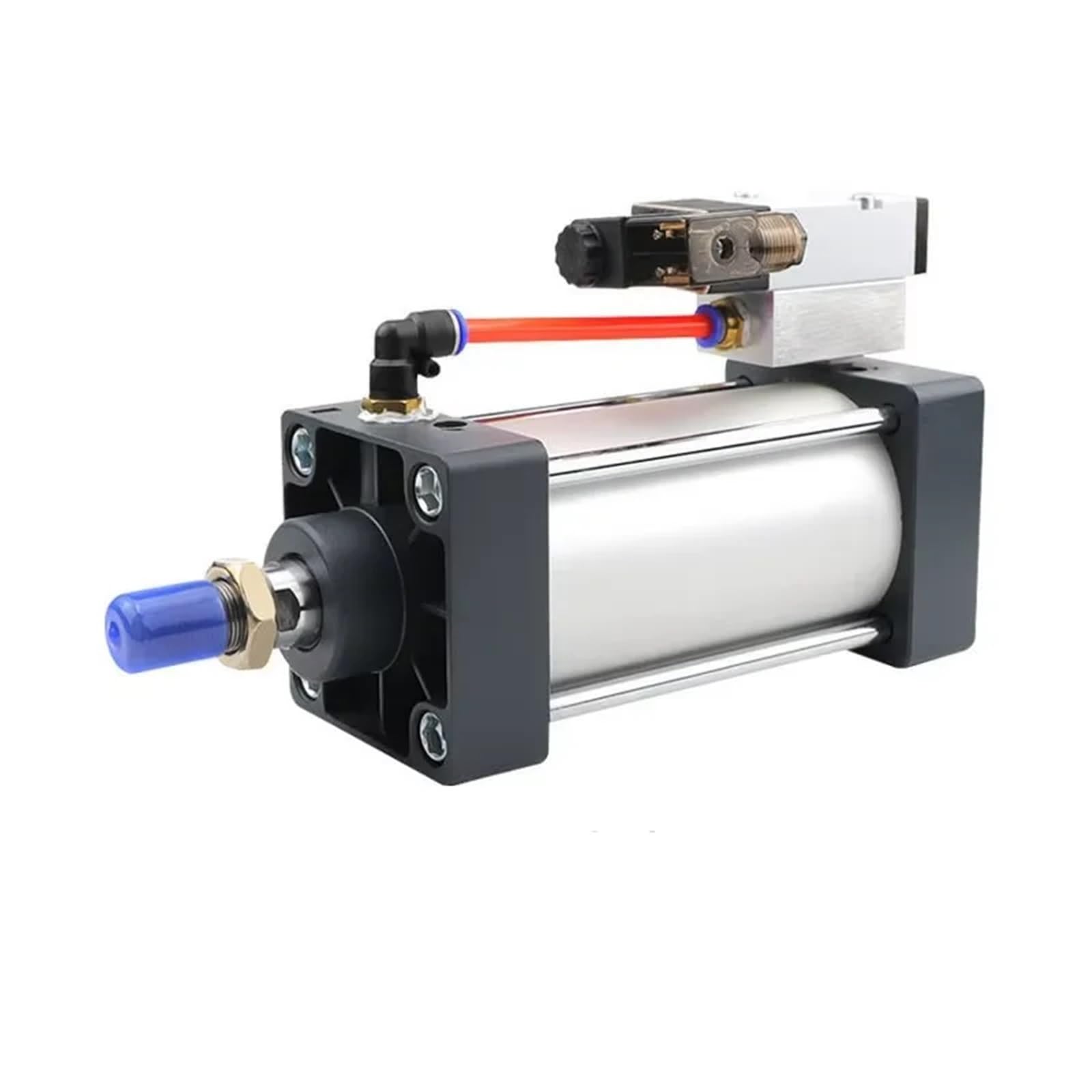 Zawór elektromagnetyczny, zintegrowany pneumatyczny otwór cylindra, skok 50 mm, 25-1000 mm, zestaw cylindrów pneumatycznych bez magnesu (SCF50 x 700, DC12V)
