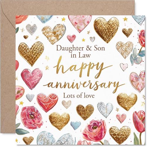 Sentimental Anniversary Card for Daughter & Son in Law