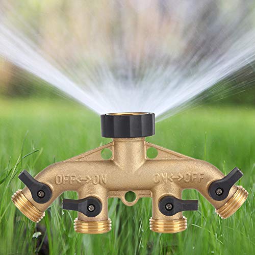Hose Tap Connector 4-Way Brass Ball Valve - Image 3