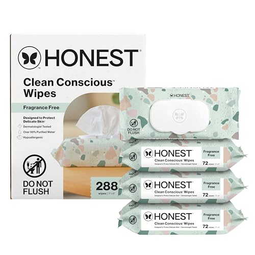 The Honest Company Clean Conscious Multi-Use Wipes, Unscented Hypoallergenic Baby