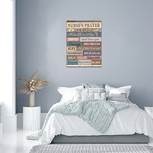 In This Office Nurse Office Wall Art Nurse's Prayer Pictures Wall Decor Medical Staff Inspirational Quotes Nurse Gifts Canvas Prints Painting Modern Home Framed Artwork For Office Hospital 12"X16" #TOP1