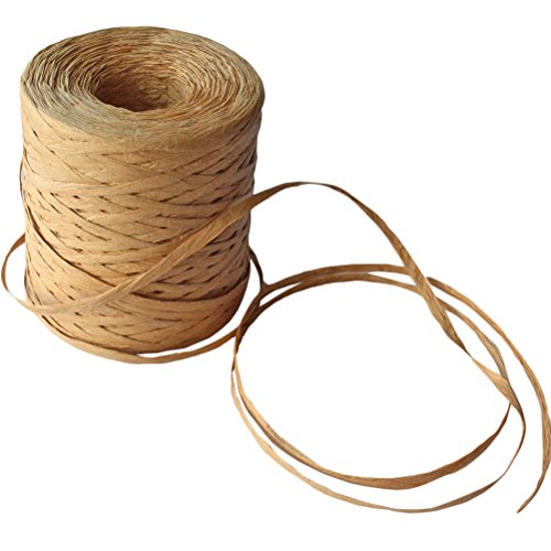 Creatrill 218 Yards Raffia Paper Craft Ribbon Packing Paper Twine, 1/4 Inch