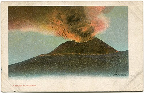 1902 Napoli Vesuvio in eruzione Siracusa Passaic Park USA FP COL VG Cartolina Postale