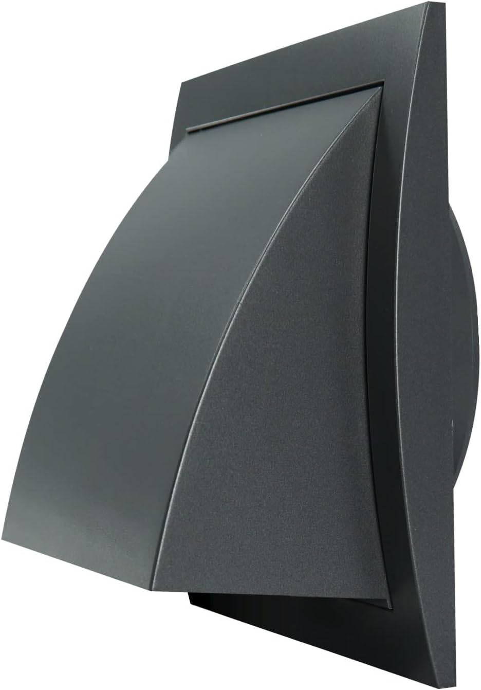 Ventilation Grille Diameter 100 mm Anthracite Exhaust Hood Ventilation with Backflow Flap Plastic Exhaust Air Supply Air Hood