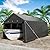 K Knowbody 12 x 20 FT Carport,Heavy Duty Peak Portable Garage with All-Steel Metal Frame & Ventilated Windows, Anti-Snow UV Protection Car Canopy Outdoor Storage Shelter for Car,Truck,Boat,Black