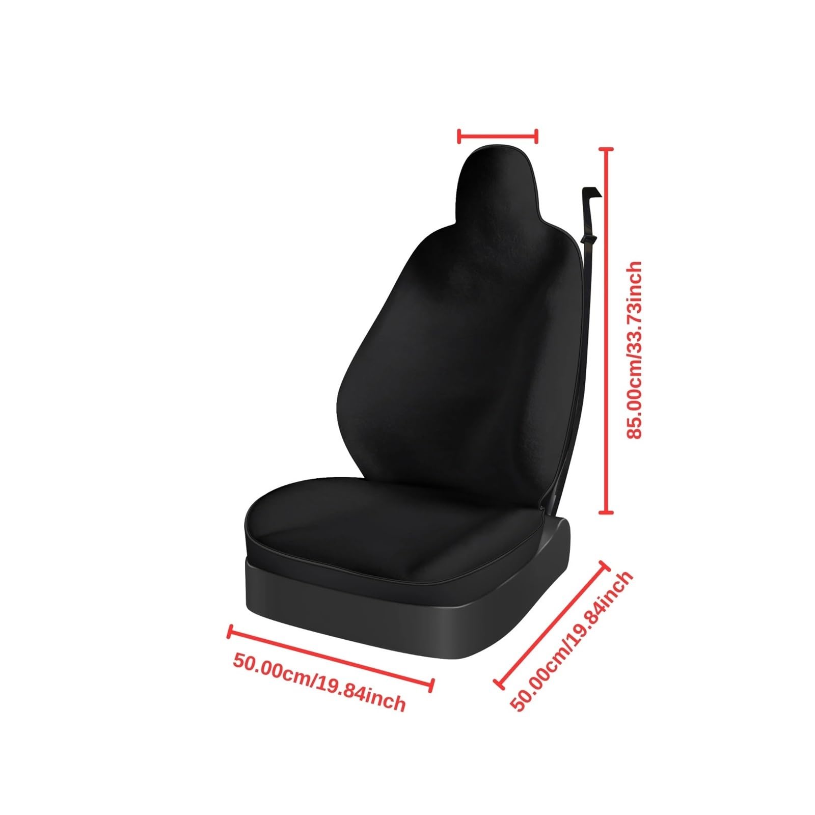 Für Tesla Für Model 3 / Y Sitzbezug Vordersitze Bezug Polyesterfaser Frühling Sommer Weiß/Schwarz 4mm Dick Vordersitze Schonbezug(Black 2pcs)