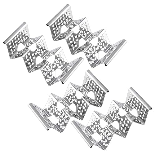 COLLBATH 4pcs Taco Rack Stand Home Taco Holder Stainless Steel Kitchen Burrito Stand
