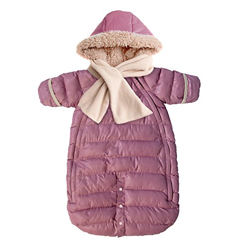7AM Enfant Doudoune One Piece Infant Snowsuit Bunting, Lilac, Large