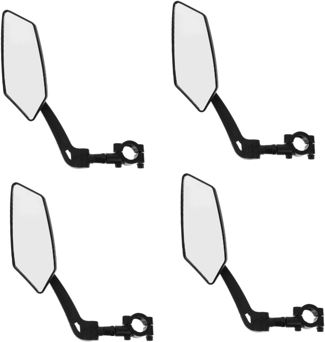 Milisten 4pcs Rear View Mirror Accessory Bike Mirror Easy Install Widened Field of View