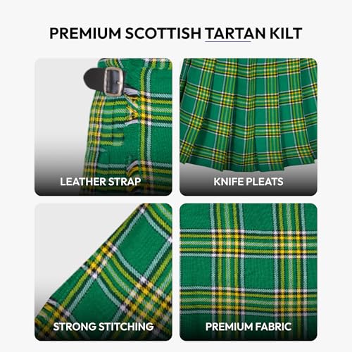 Image of Authentic Scottish Men's Tartan Kilts - Highland Light Weight Value Kilt | Embrace Your Heritage with Comfort