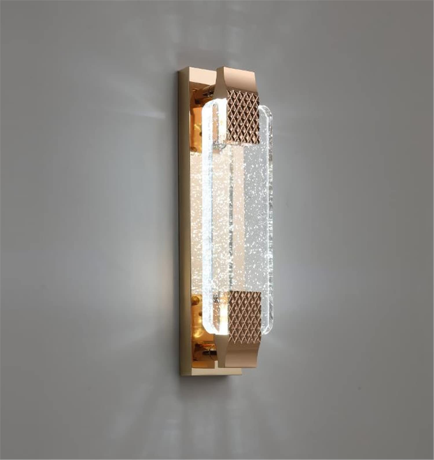 MESOVFCA Modern Crystal Wall Sconce Lighting Dimmable Bubble Crystal Light Fixture Gold LED Vanity Lights for Bathroom Hallway Bedroom Living Room Sconces Wall