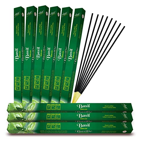 Flute Basil Incense Sticks For Good Luck & Blessing (8 Sticks/Pack, 25 Packs/Box, Total 200 Sticks Box) Best For Gifting #TOP1