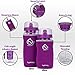 Hydracy Fruit Infuser Water Bottle - 32 oz Sports Bottle - Insulating Sleeve, Time Marker & Full Length Infusion Rod + 27 Fruit Infused Water Recipes eBook Gift - Deep Purple