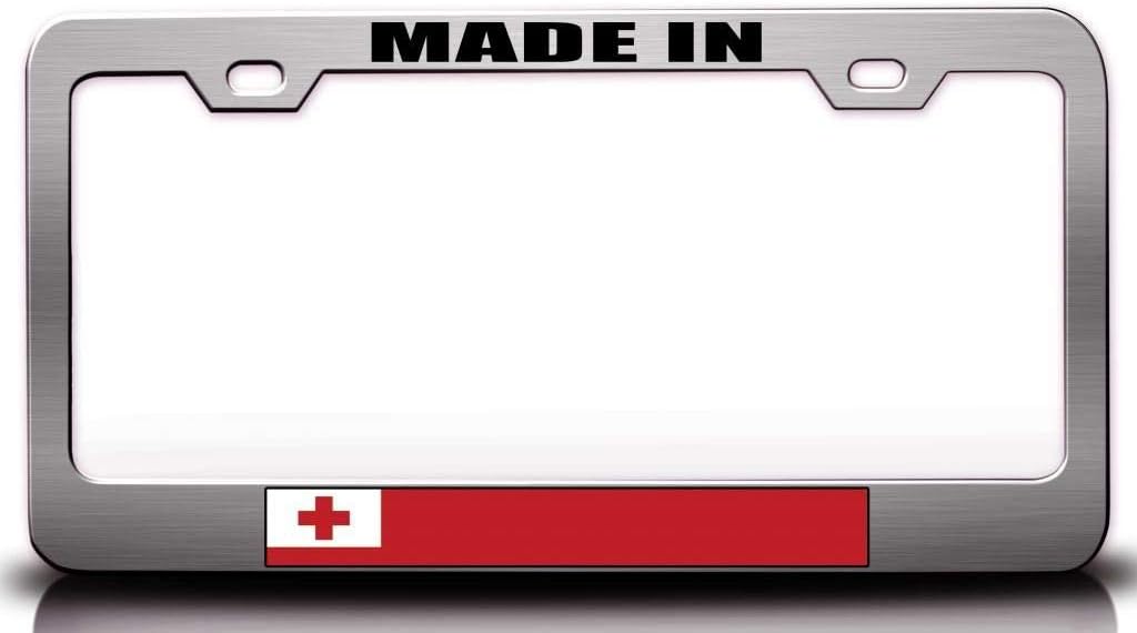 Made in Tonga Country Flag Metal Car SUV Truck License Plate Frame Ch h22