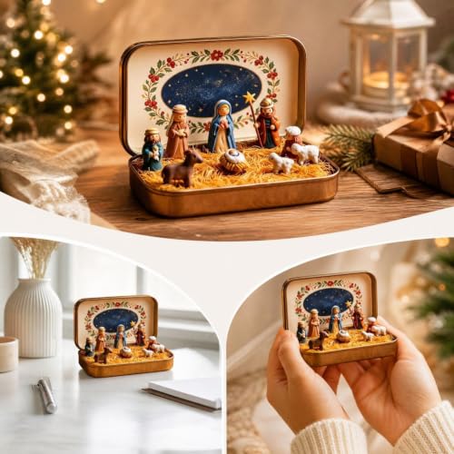 2 PCS Mini Jesus Figures Christmas Nativity Set & Figures Nativity Scene - image 6