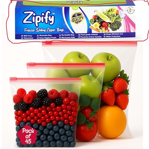 Image of Zipify Zip Lock Bag, Slider Bag Large - 45