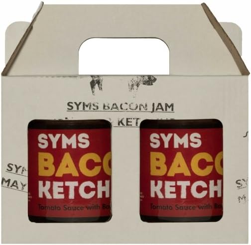 Syms Pantry Double Ketchup Pack - Made with real Bacon pieces and great Tomato Ketchup in a double gift pack