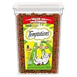 TEMPTATIONS Mix-Ups Cat Treats, Catnip (Chicken, Catnip & Cheddar Flavour), 454g Tub