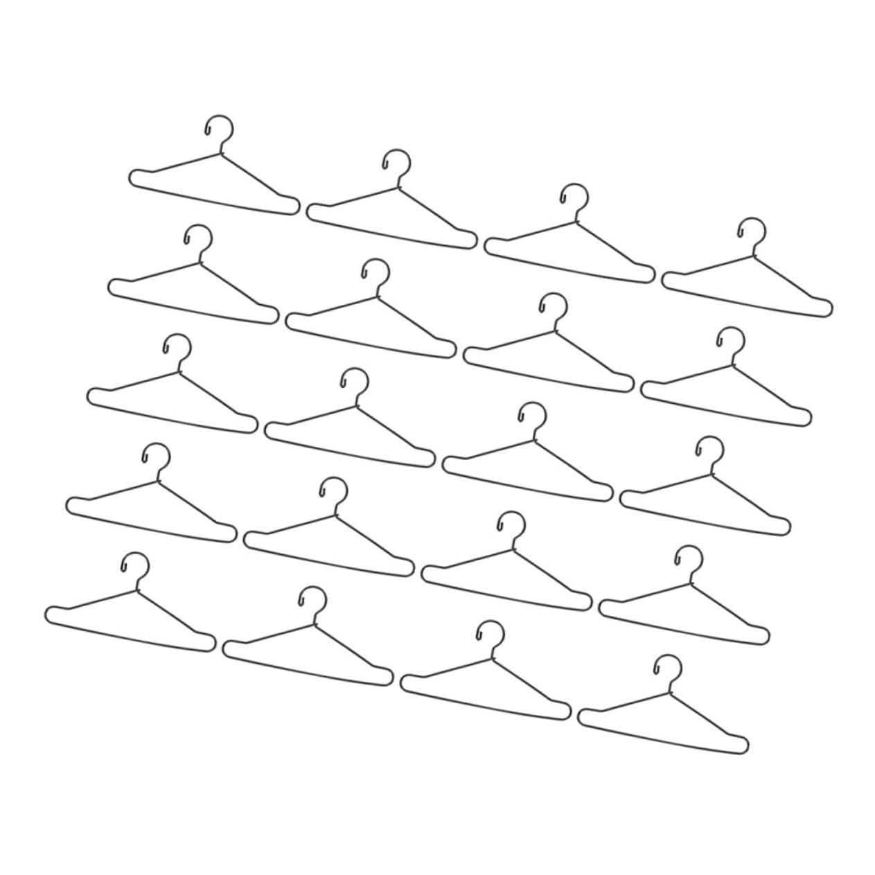 OFFSCH 20pcs Miniature Doll Clothing Hangers Metal Wire Coat Hangers for Doll Dress 150mm Small Metal Outfit Holders Wardrobe Accessories Set for Boys and Girls