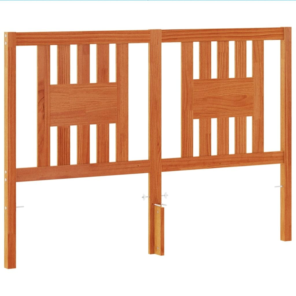Testiera Marrone Cera 140 cm in Legno Massello di Pino Testiere Letto Matrimoniale Testiera Letto Una Piazza E Mezza Testata Letto Matrimoniale Spalliera Letto Singolo per Camere Da Letto