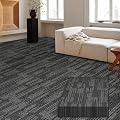 LITA Carpet Tiles Reusable 24" x 24" Squares Indoor/Outdoor 0.25" Pile Height Loop Pile, Non Slip Easy DIY Installation Peel and Stick Carpet Tile, Gray Polypropylene, (18 Tiles) (72 sqft/Box)