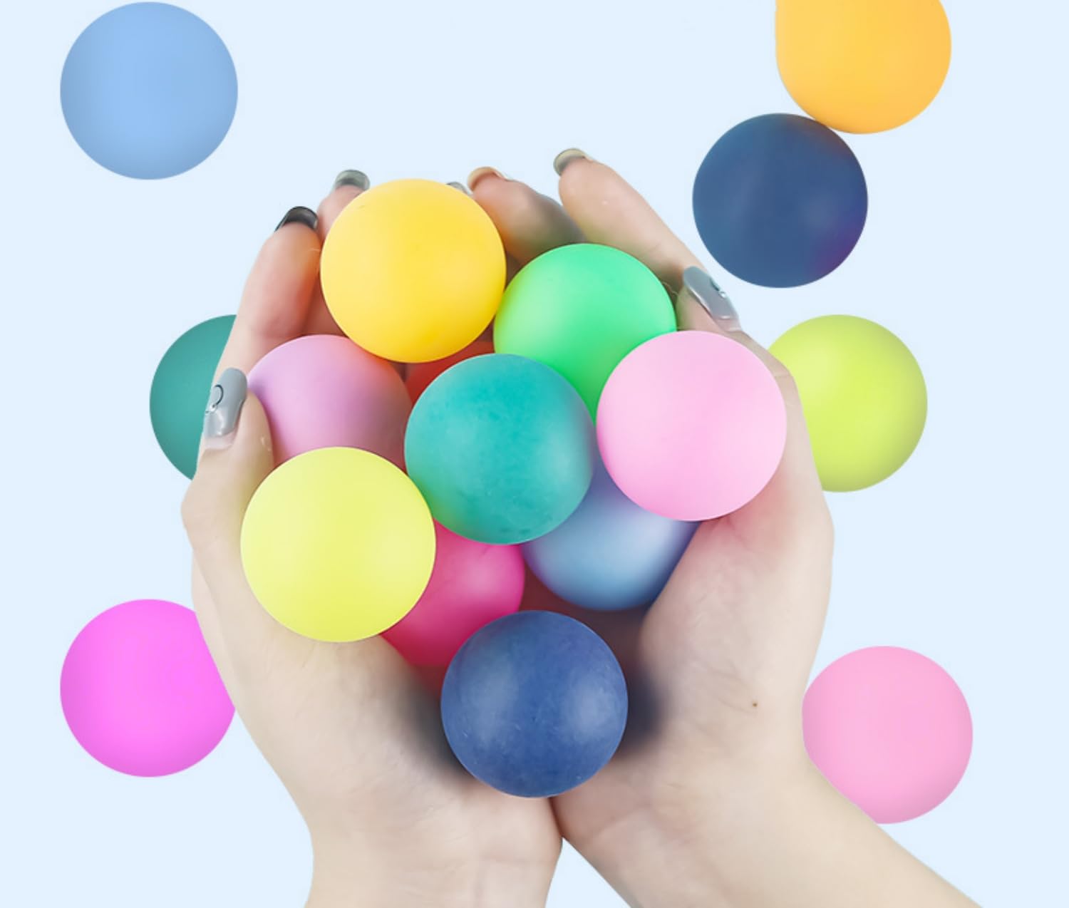 50 Palline Da Ping Pong Colorate - Diametro 40mm, In Plastica Resistente - Per Allenamento, Giochi O Decorazioni - Foto 4