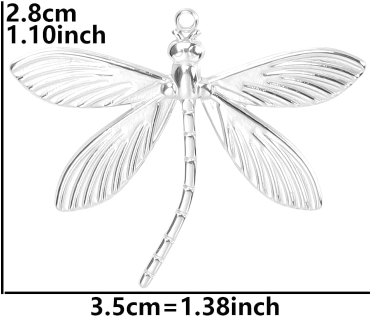Jude Jewelers Stainless Steel Dragonfly Style Holiday Cocktail Party Statement School Class Pendant Necklace - Image 2