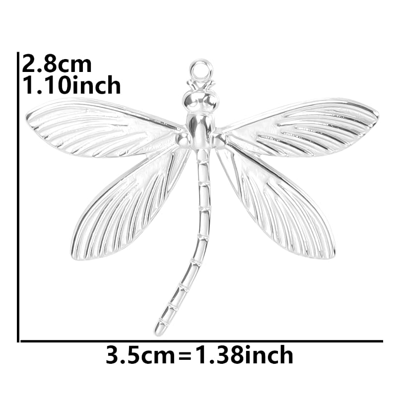 Jude Jewelers Stainless Steel Dragonfly Style Holiday Cocktail Party Statement School Class Pendant Necklace2