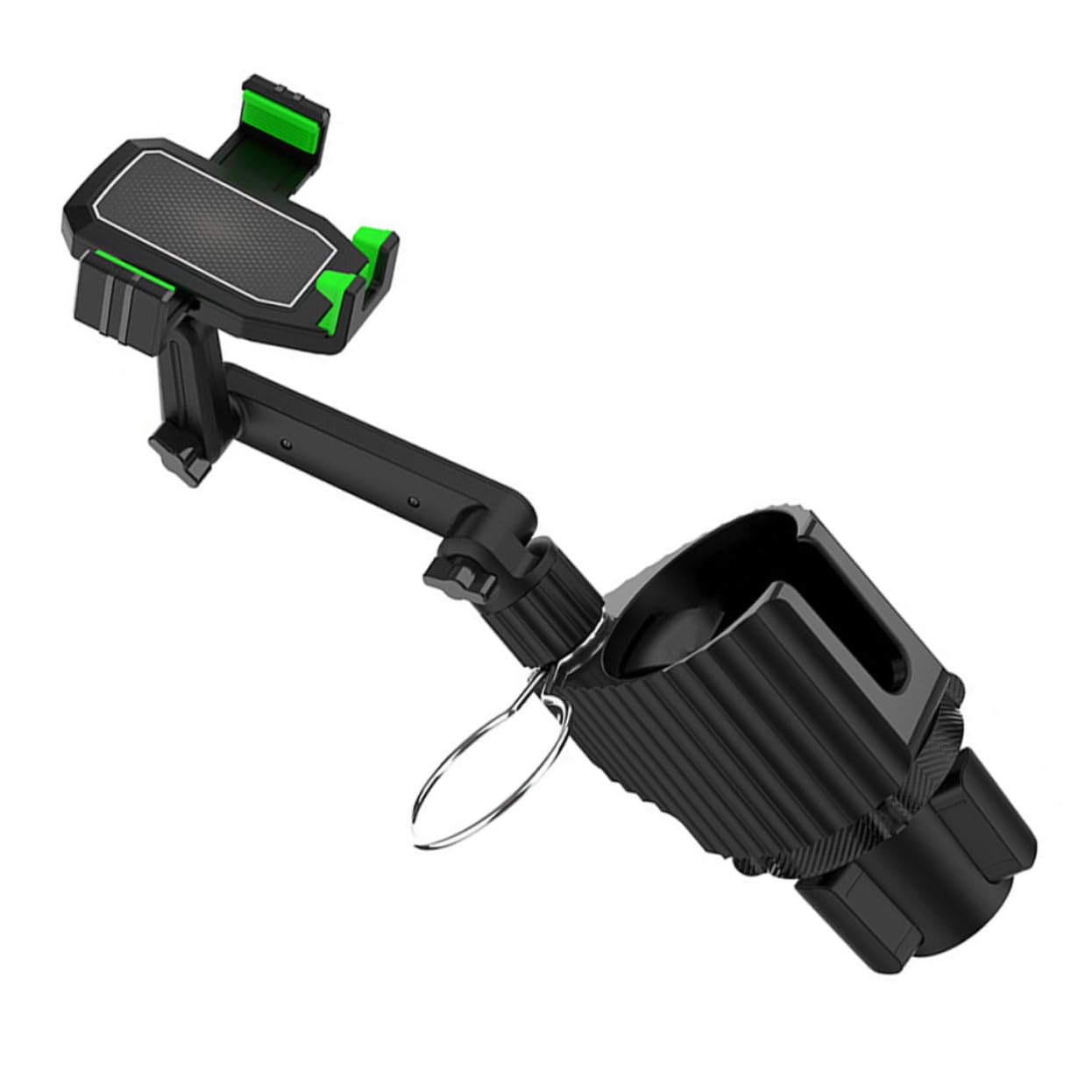 SHINEOFI Supporto Cellulare per Auto con Portabicchieri, Nero Abs Metallo