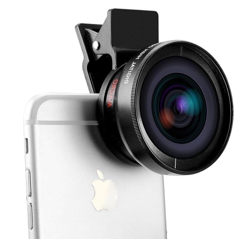 Phone Camera Lens, 0.45X Super Wide Angle with 15X Macro Lens Clip-On 2in1 Professional Kit for Insta Vlog YouTube Reels Compatible with iPhone Samsung & Android Mobile Tablets-(Black)-image-25