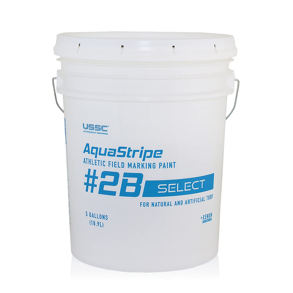 AQUASTRIPE #2B Select - WHITE - Premium, Concentrated, Water-Based Athletic Field Paint (1:1 MIX with Water = 10 GALLONS)