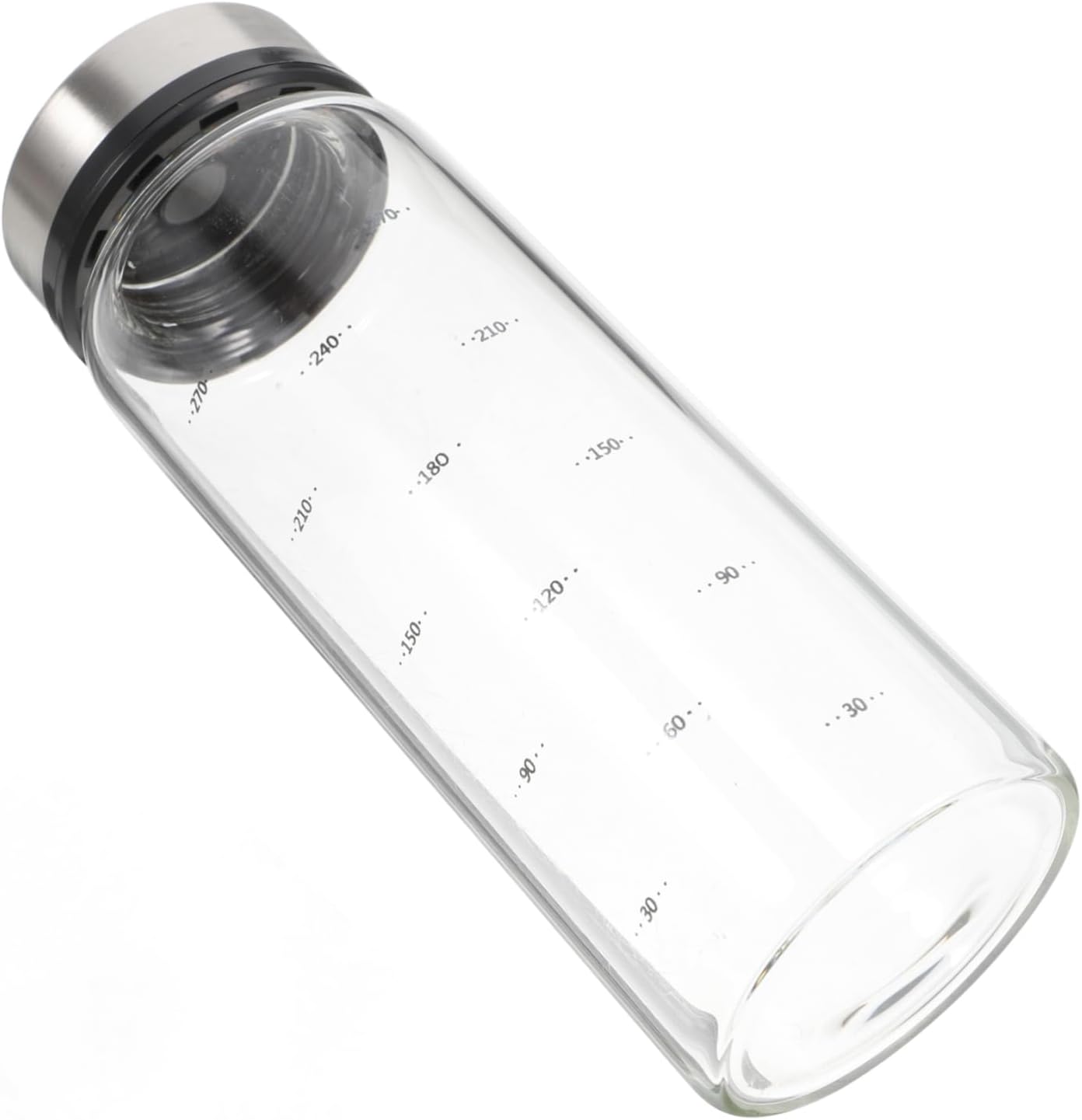 Rotary Glass Pepper Container Stainless Steel Seasoning Bottle Portable Spice Jar for Home Restaurant Bbq