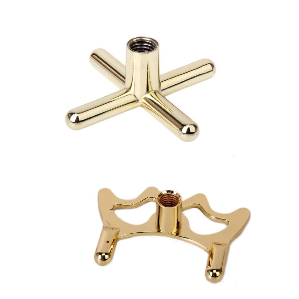 Inzopo 2 Pieces SPIDER/CROSS Brass Bridge Head Billiard Snooker Pool Cue Accessory